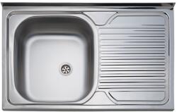 haaus Chiuveta Sanq, 1 Cuva stanga, Inox lucios, pe masca, 80 x 50 cm (96113)