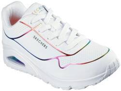 Skechers Uno - Electric Lines női fűzős sneaker cipő fehér 155168-WMLT