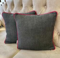 Hiko Set 2 perne decorative cu fata detasabila, Hiko antracit cu rosu, editie limitata (100006066)