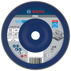 Bosch Disc lamelar slefuire otel/inox Bosch PRO X571, 180x22.23mm, G80 (2608607344) - constructii-mag