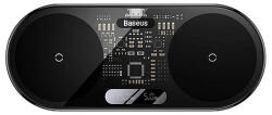 Baseus Digital Led Display Kettős Qi Vezeték Nélküli Töltő - 20W
