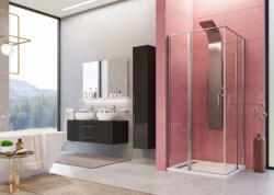 AQUATEK Zuhanykabin, Aquatek YES A4 90x90 króm+grape üveg - zuhanykabin