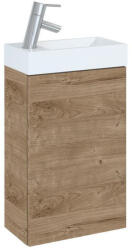 AREZZO design Alsó szekrény, AREZZO design MINI 40 1 ajtós Canela tölgy (alsószekrény + mosdó) - zuhanykabin