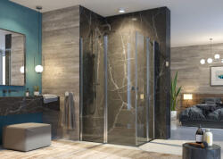 AQUATEK Zuhanykabin, Aquatek GLASS R34 120x90 króm+átlátszó üveg - zuhanykabin