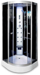 Aqualife Hidromasszázs zuhanykabin, Aqualife Brill 8081 FEKETE 100x100x210 cm - zuhanykabin