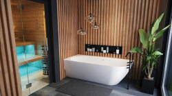 M-Acryl Kád, M-Acryl Lily kád 175x82 cm fehér, balos - zuhanykabin