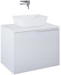 AREZZO design Alsó szekrény, AREZZO design Malibu alsószekrény 70 1 fiók + 1 fiók , matt fehér - zuhanykabin