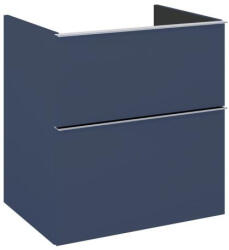 AREZZO design Alsó szekrény, AREZZO design MONTEREY 60 cm-es alsószekrény 2 fiókkal Matt Kék színben, szifonkiv - zuhanykabin