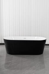 Sanotechnik Kád, Sanotechnik Reno szabadonálló kád fekete/fehér 170x75 G9043 - zuhanykabin