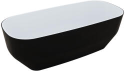 M-Acryl Kád, M-Acryl Violet szabadonálló kád 165x75 cm, fekete/fehér - zuhanykabin