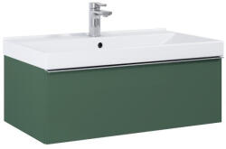 AREZZO design Alsó szekrény, AREZZO design MONTEREY 80 cm-es alsószekrény 1 fiókkal Matt Zöld színben, szifonki - zuhanykabin