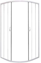 Sanotechnik Zuhanykabin, Sanotechnik TP4080W Íves sarokkabin két tolóajtóval, fehér, 80 cm - zuhanykabin