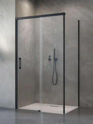 Radaway Zuhanykabin, Radaway Idea Black KDS szögletes fekete zuhanykabin 120x80 átlátszó balos - zuhanykabin