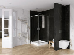 Roltechnik Zuhanykabin, Roltechnik New Trendy ZS-0003 Suvia szögletes szett 80x80 - zuhanykabin