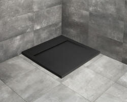 Radaway Zuhanytálca, Radaway Teos C szögletes lapos zuhanytálca 100x100 fekete, ajándék szifonnal - zuhanykabin
