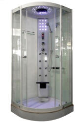 Aqualife Hidromasszázs zuhanykabin, Aqualife Brill 8081 fehér 100x100x210 cm - zuhanykabin