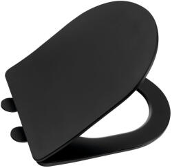 SAPHO WC tető, Sapho Paco slim soft close wc ülőke, fekete PCS1012B