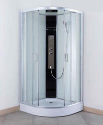 Roltechnik Zuhanykabin, Roltechnik Lucidus Round íves, hátfalas zuhanykabin, brillant profil 90x90