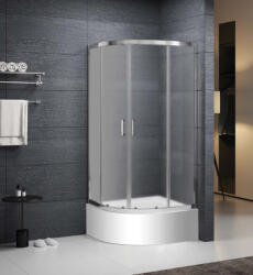 Roltechnik Zuhanykabin, Roltechnik Taldis íves zuhanykabin brillant profil/matt üveg, 80x80x165 N0802 - zuhanykabin