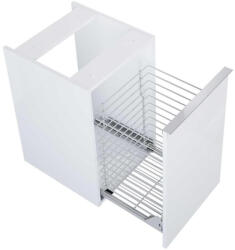 AREZZO design Alsó szekrény, AREZZO design MONTEREY 40 cm-es oldalszekrény szennyeskosárral Matt Fehér színben - zuhanykabin