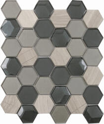 Aita Mozaik, Aita Hex Grey 26x30 - zuhanykabin