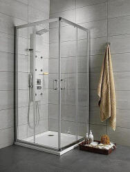 Radaway Zuhanykabin, Radaway Premium Plus D 75x90 átlátszó üveggel - zuhanykabin