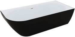 M-Acryl Kád, M-Acryl Lily kád 175x82 cm fekete/fehér, jobbos - zuhanykabin