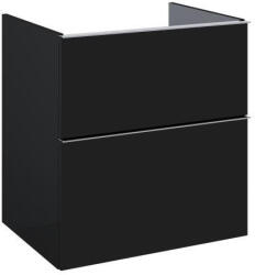 AREZZO design Alsó szekrény, AREZZO design MONTEREY 60 cm-es alsószekrény 2 fiókkal Matt fekete színben, szifon - zuhanykabin