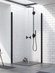Radaway Zuhanykabin, Radaway Nes Black KDD I szögletes fekete zuhanykabin 80x90 átlátszó - zuhanykabin