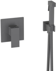 AREZZO design Bidé csaptelep, AREZZO design CUBEFIELD falsík alatti bidé csaptelep kézizuhannyal, fekete - zuhanykabin