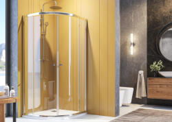 AQUATEK Zuhanykabin, Aquatek FAMILY S4 80x80 króm+átlátszó üveg - zuhanykabin