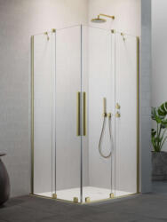 Radaway Zuhanykabin, Radaway Furo Brushed Gold KDD szögletes zuhanykabin 80x80 átlátszó - zuhanykabin