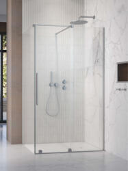Radaway Zuhanykabin, Radaway Furo Brushed Nickel KDJ szögletes zuhanykabin 100x110 átlátszó balos - zuhanykabin