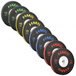 HMS Set Greutati Bumper Plate 10 kg, 15 kg, 20 kg, 25 kg/51 mm HMS BTBR (17-61-007)