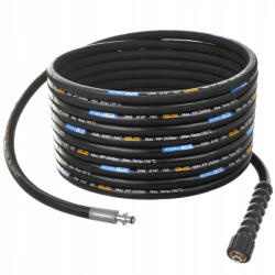 HydroLine Premium Line hőálló magasnyomású tömlő Karcher HD HDS mosókhoz 20 méteres, 10 mm-es dugóval, DN8 250BAR 155°C