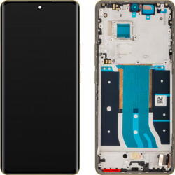 Realme Piese si componente Display cu Touchscreen Realme 12 Pro+, cu Rama, Auriu (Navigator Beige), Service Pack 621029000160