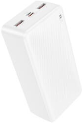 BOROFONE Baterie externa "BJ56B", 30000mAh, 22.5W, 2 x USB; 1 x USB Type-C, 1 x Micro USB, total 2A, alb - vexio