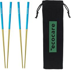 Ecocare Fém Sushi pálcika arany-kék csomagolásban 4 db