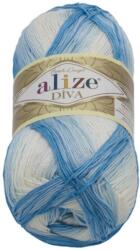 Jan Rejda DIVA batik 100 g - 2130 fehér, világoskék (6851)