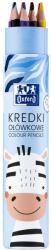 OXFORD Creioane colorate rotunde Oxford Kids, 12 culori, Motiv Zebra (400174526/ZEBRA)