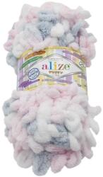 VLNIKA Puffy color 100 g - 5864 fehér, szürke, világos rózsaszín (7887)