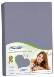 BELLATEX Jersey lepedő, 90×200×40 cm, sötétszürke (4678)