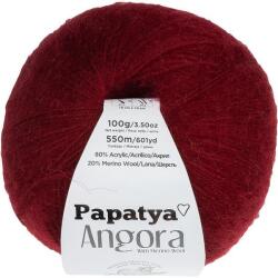 VLNIKA BELLATEX Angora Merino Papatya 100 g - 3250 bordó (11770)