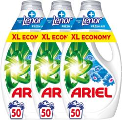 Ariel + Touch Of Lenor Fresh Air folyékony Mosószer 3x2, 25L - 150 mosás