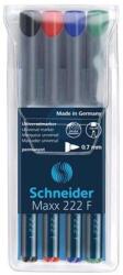 Schneider Markere alcoolice OHP 0, 7mm vârf ac Schneider Maxx 222 F 4 culori (112294)