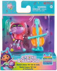 Gabby's Dollhouse Set figurina si accesoriu, Gabbys Dollhouse, Daniel James Dj Cat si Cello, 20149926 Figurina