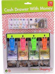 John Toys Euró játékpénz kasszafiókkal - 120 darabos készlet (R22333)