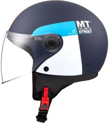 MT Helmets MT STREET INBOARD C7 nyitott motoros sisak matt kék-fehér
