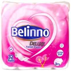  BELINNO тоалетна хартия, Deluxe, Бяла, 3 пласта, 32 броя х 90гр