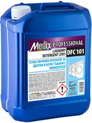  MEDIX professional, Течен перилен препарат за цветни и бели тъкани с омекотител, DFC 101, 5 литра